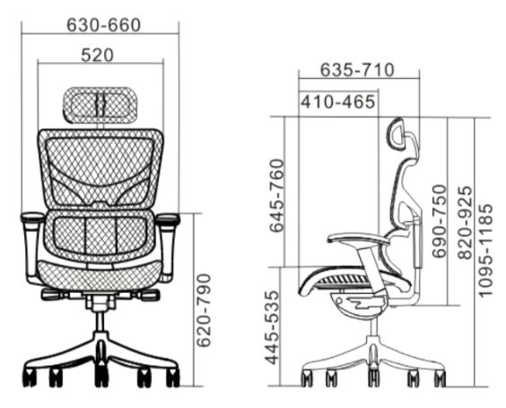 ergonomic-office-chair-platinum-dimensions